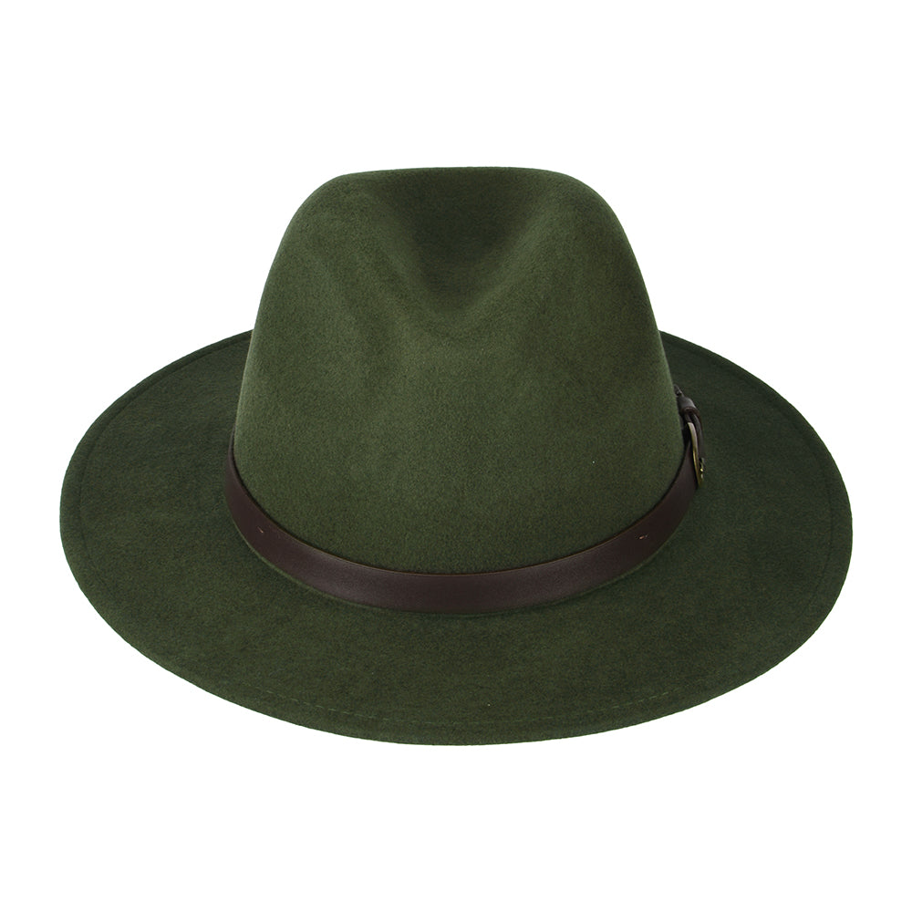 Failsworth Hats Adventurer Showerproof Fedora Hat - Grass Green