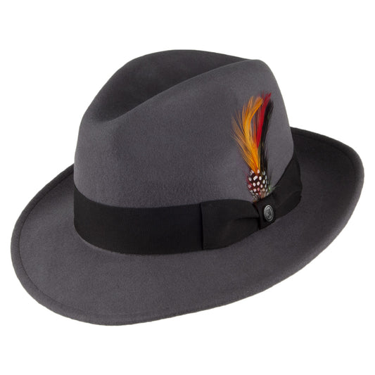 Jaxon & James Crushable Pinch Crown Fedora - Grey