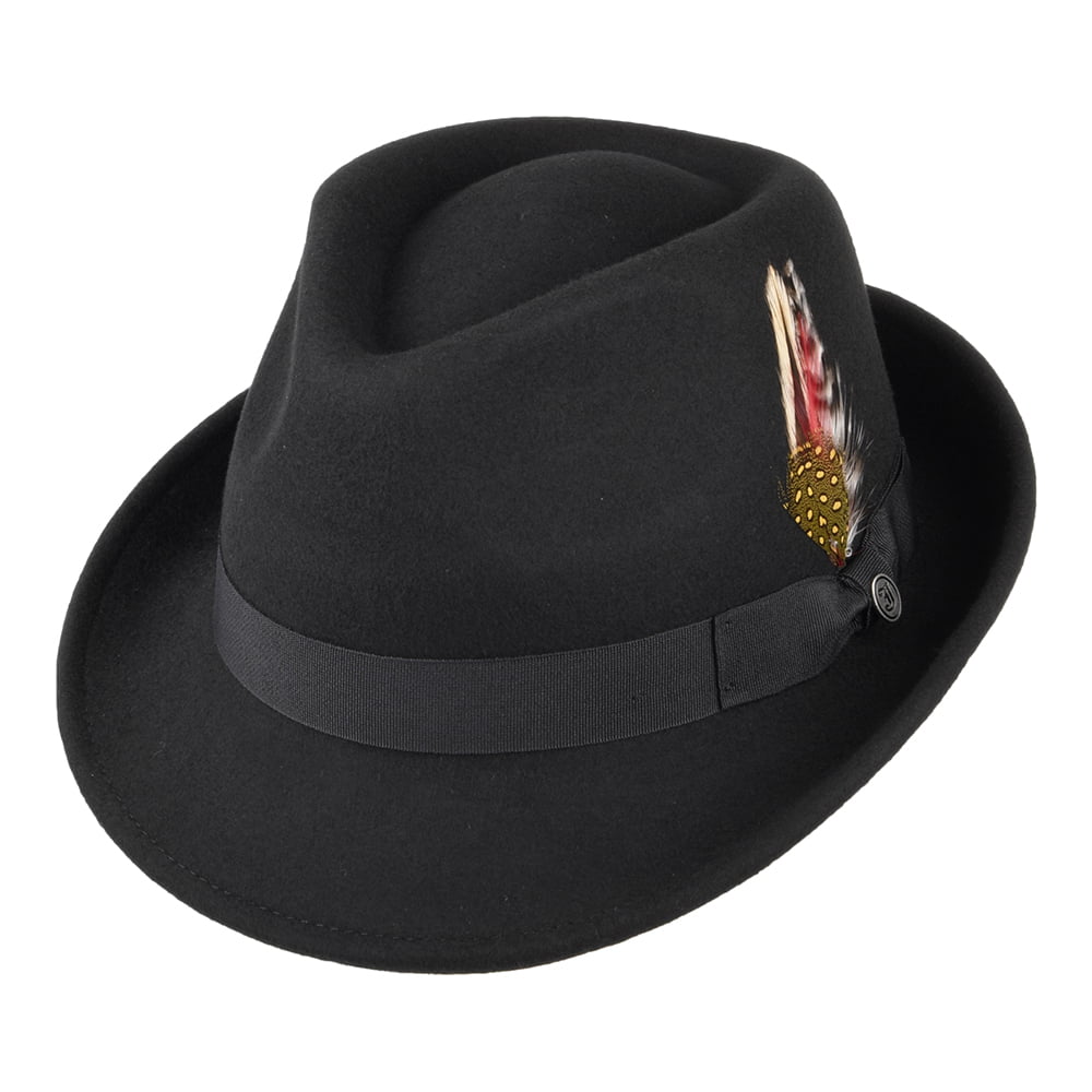 Jaxon & James Detroit Trilby Hat - Black