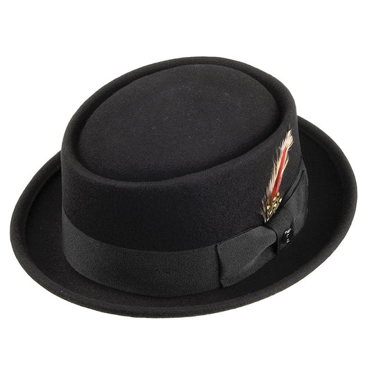Jaxon & James Wool Pork Pie Hat - Black