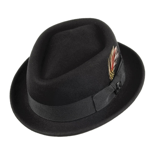 Jaxon & James Diamond Crown Pork Pie Hat - Black