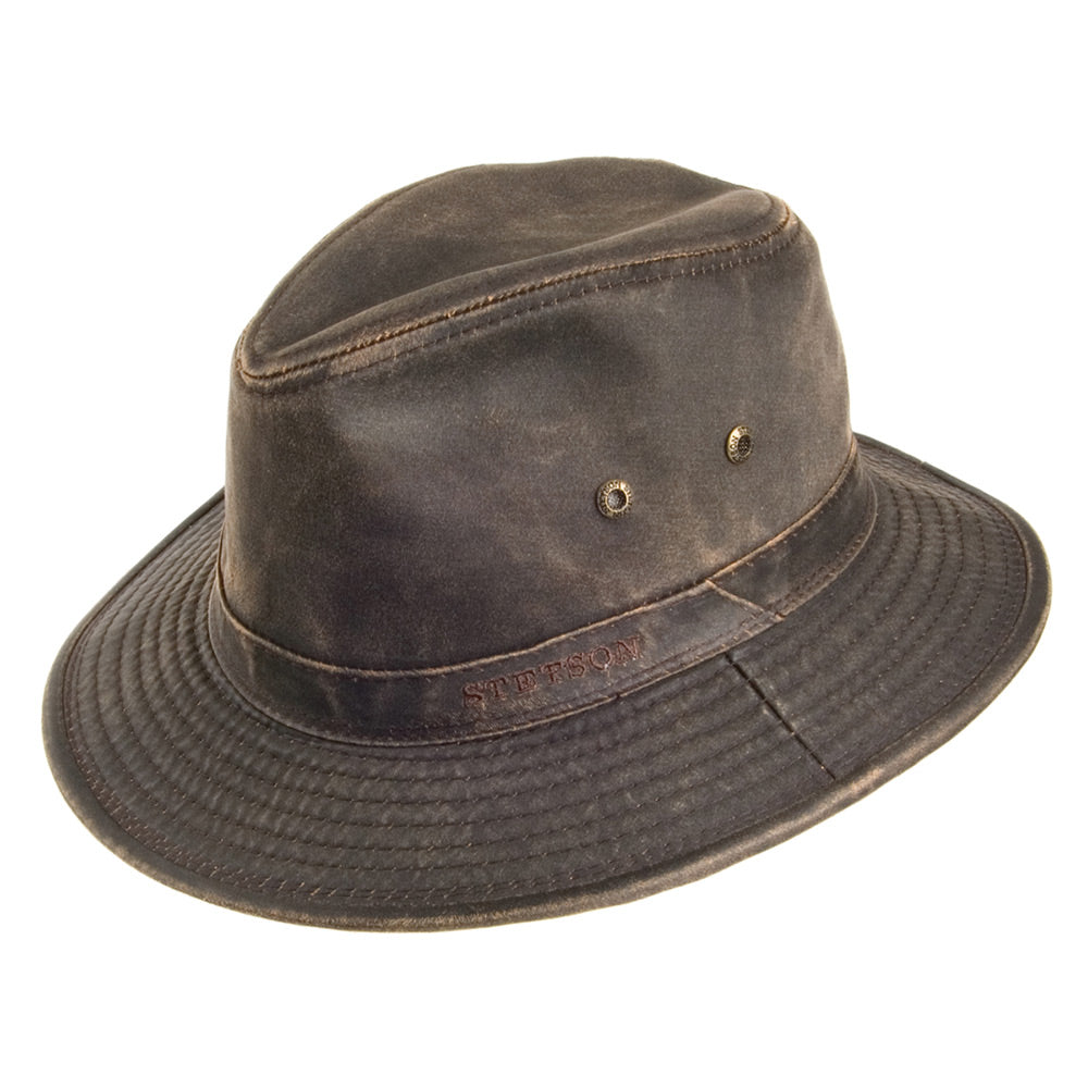 Stetson Hats Crushable Weathered Cotton Safari Hat - Brown