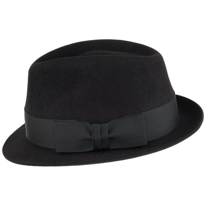 Christys Hats Pinch Vegas Fur Felt Trilby Hat - Black