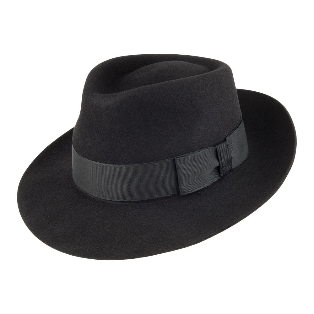 Christys Hats Casablanca Fur Felt Fedora Hat - Black – Village Hats