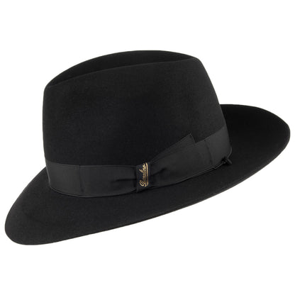 Borsalino Avalon Fur Felt Fedora Hat - Black