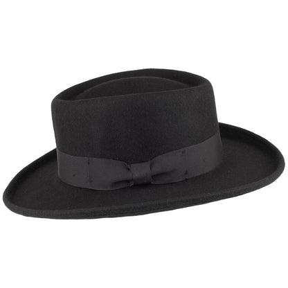 Jaxon & James Crushable Wool Felt Gambler Hat - Black