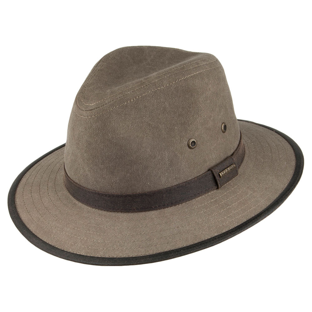 Stetson Hats Canvas Safari Fedora - Khaki