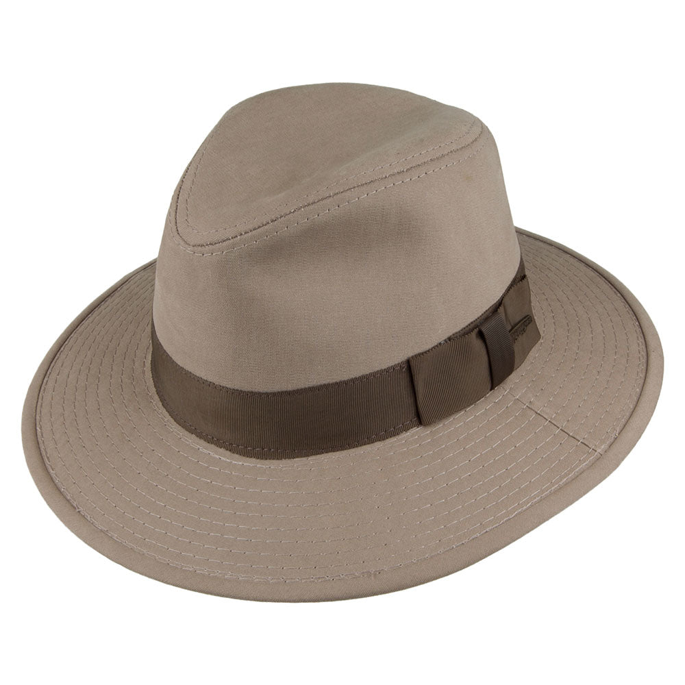 Indiana Jones Hats Cotton Safari Fedora Hat - Khaki