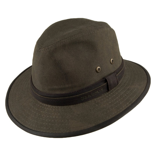 Stetson Hats Cotton Safari Fedora Hat - Forest