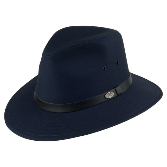 Bailey Hats Dalton Water Resistant Safari Fedora Hat - Navy Blue
