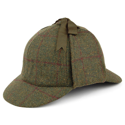 Denton Hats Sherlock Holmes Wool Deerstalker Hat - Olive-Multi