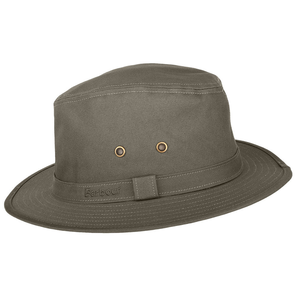 Barbour Hats Dawson Cotton Safari Hat - Olive