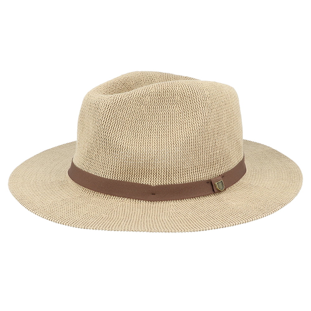Brixton Hats Messer Knit Packable Fedora Hat - Tan