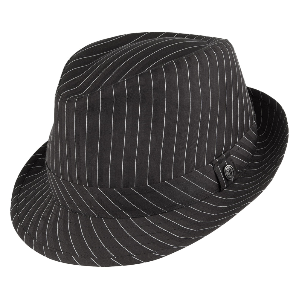 Jaxon & James Pinstripe Trilby Hat - Black
