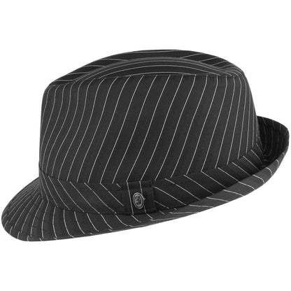 Jaxon & James Pinstripe Trilby Hat - Black
