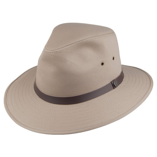 Jaxon & James Cotton Safari Fedora Hat - British Tan