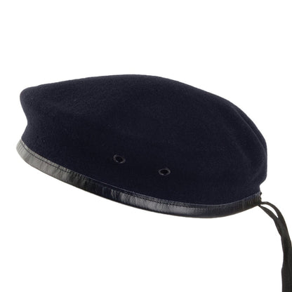 Héritage par Laulhère Hats Merino Wool French Military Beret - Navy Blue