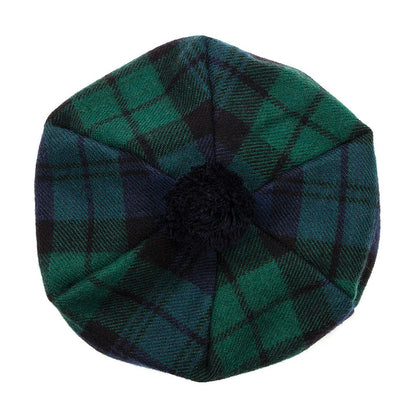 Lochcarron Of Scotland Lambswool Tam O' Shanter Hat - Black Watch Modern