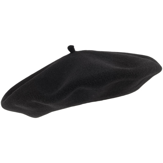 Héritage par Laulhère Hats Alpin Merino Wool Beret - Black