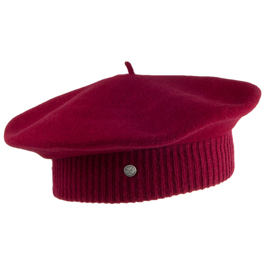 Laulhère Parisienne Merino Wool Beret - Burgundy