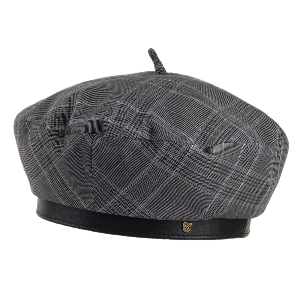 Brixton Hats Audrey II Plaid Beret - Grey