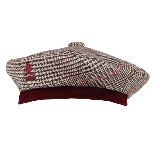 Kangol Show Your Teeth Plaid Beret - Brown-Cream