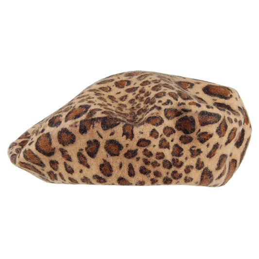 Whiteley Hats Jane Beret - Dark Leopard