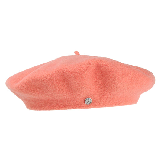 Laulhère Authentique Merino Wool Beret - Coral