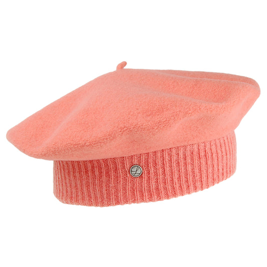Laulhère Parisienne Merino Wool Beret - Coral