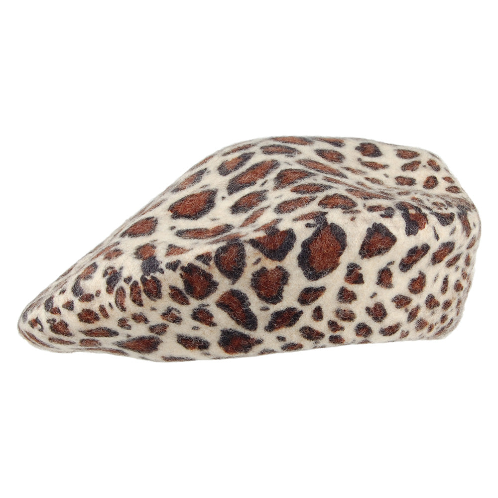 Whiteley Hats Jane Beret - Light Leopard