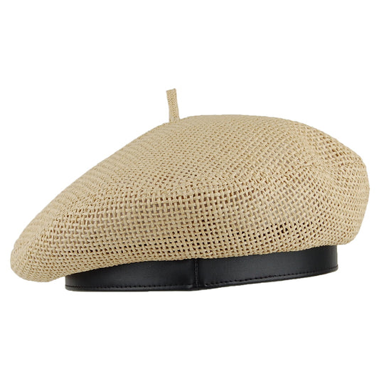 Brixton Hats Audrey Straw Beret - Natural