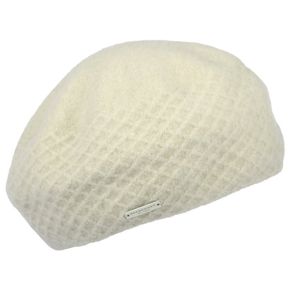 Seeberger Hats Boiled Virgin Wool Beret - Sand