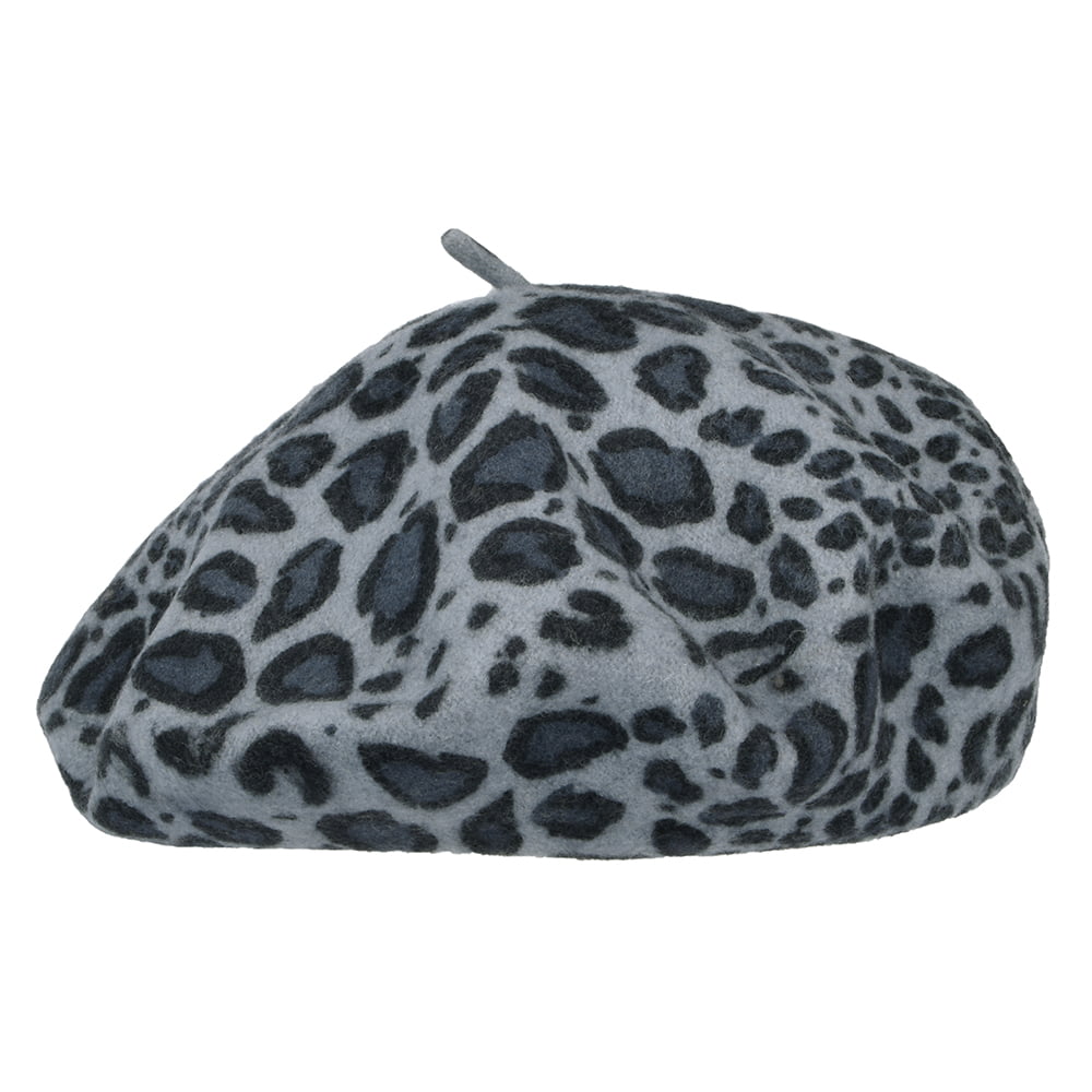 Whiteley Hats Jane Beret - Grey Leopard