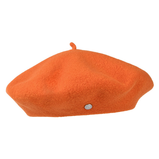 Laulhère Authentique Merino Wool Beret - Dark Orange