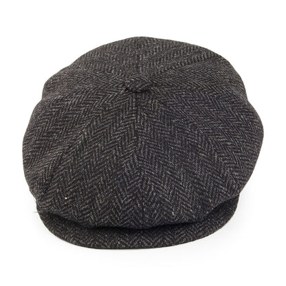 Bailey Hats Galvin Herringbone Wool Newsboy Cap - Black