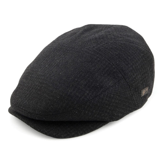Bailey Hats Ormond Plaid Flat Cap - Black