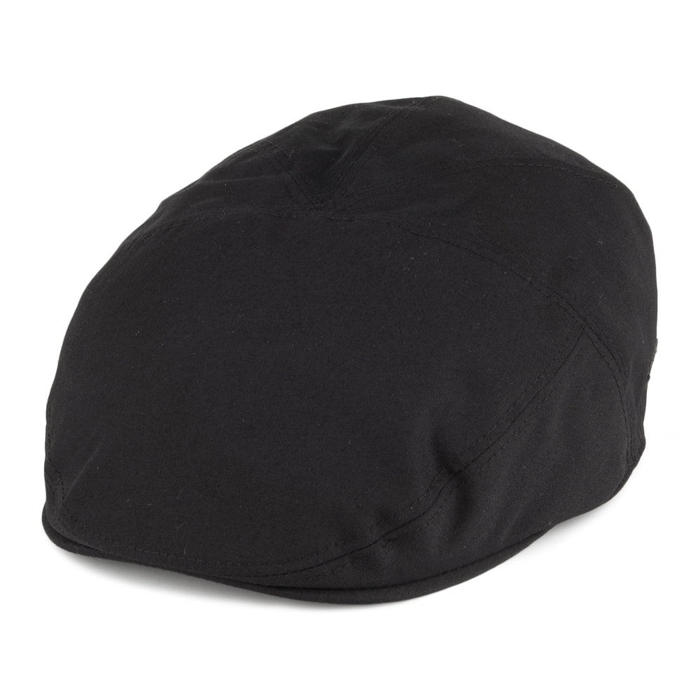 Bailey Hats Graham Showerproof Flat Cap - Black