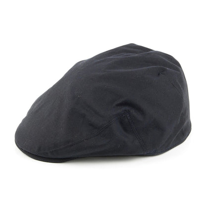 Failsworth Hats Waxed Cotton Flat Cap - Navy Blue