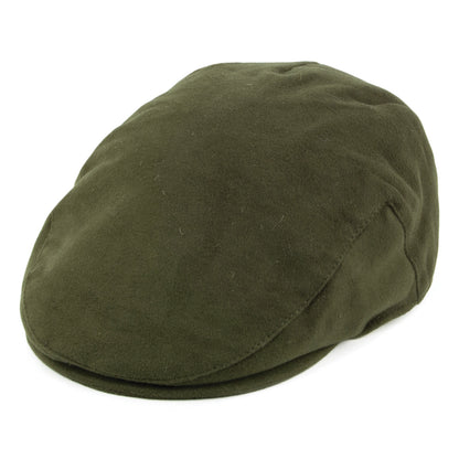Failsworth Hats Moleskin Waterproof Flat Cap - Light Olive