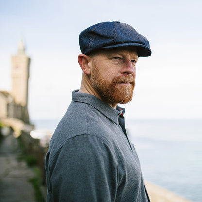 Jaxon & James Denim Newsboy Cap - Dark Blue