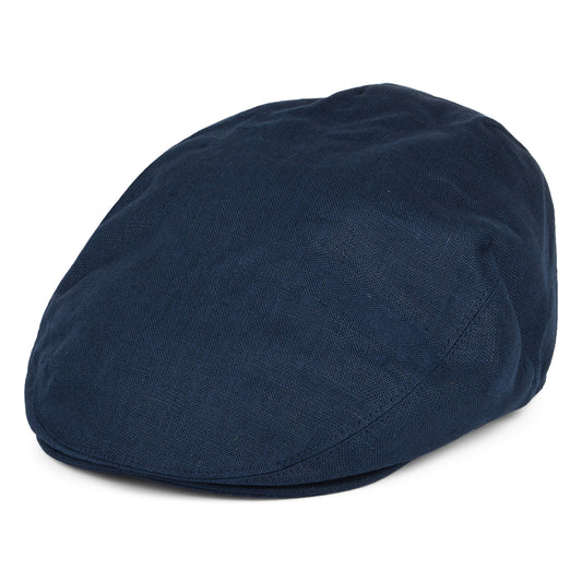 Failsworth Hats Irish Linen Flat Cap - Navy Blue