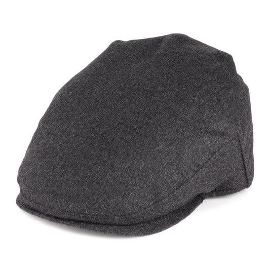 Christys Hats Balmoral Pure Cashmere Flat Cap - Charcoal