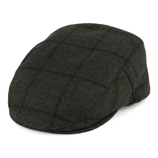 Barbour Hats Moons Tweed Flat Cap - Green