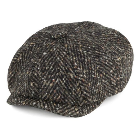 Olney Hats Chunky Herringbone Newsboy Cap - Olive