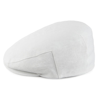 Failsworth Hats Irish Linen Flat Cap - White