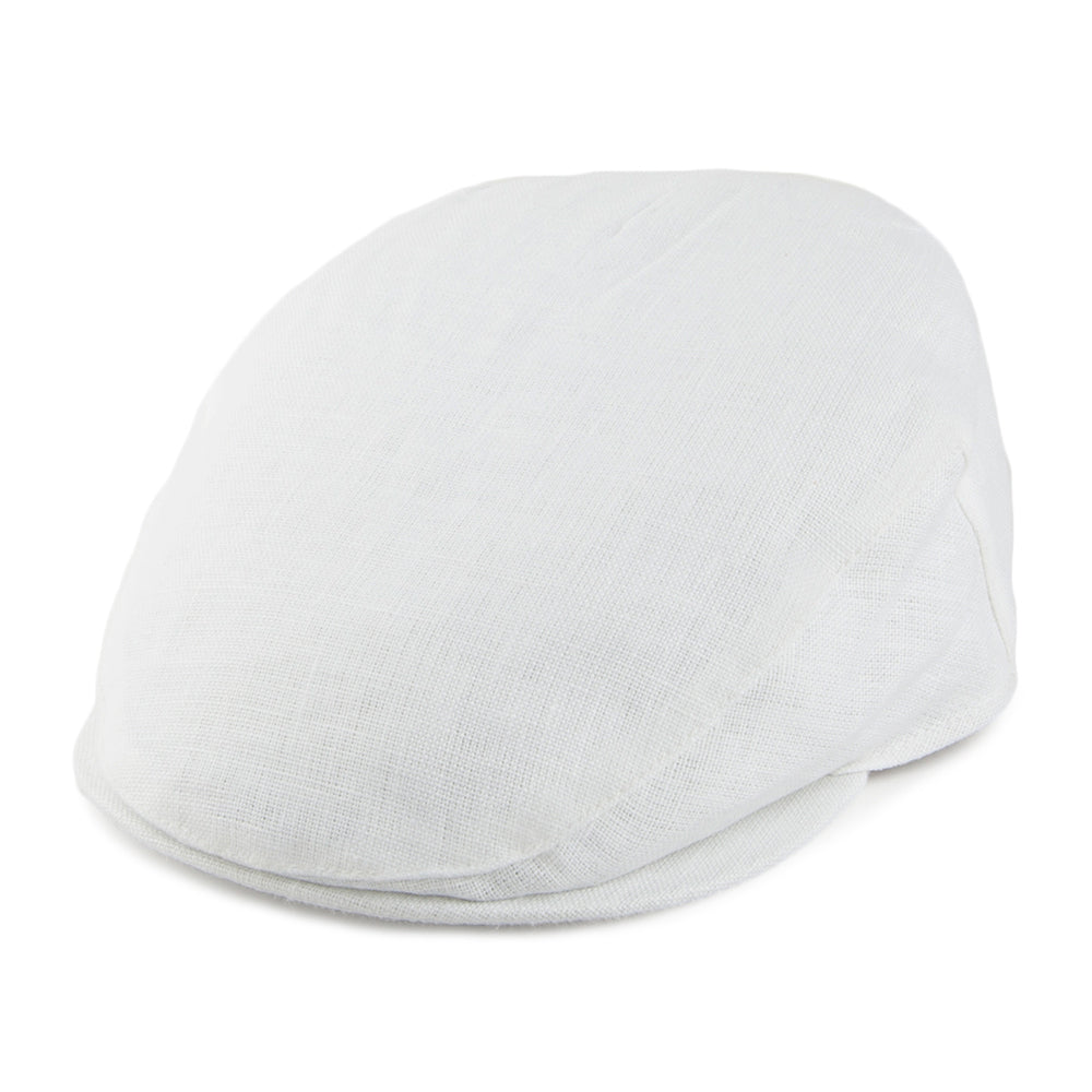 Failsworth Hats Irish Linen Flat Cap - White