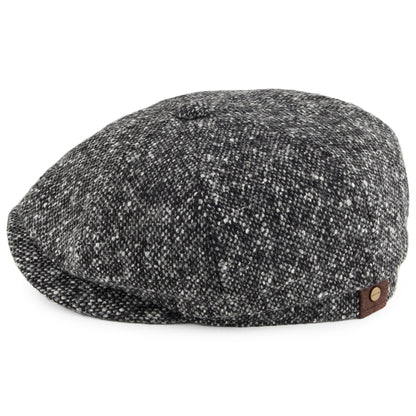 Stetson Hats Donegal Tweed Hatteras Newsboy Cap - Charcoal