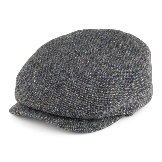 Failsworth Hats Donegal Windsor Extended Bill Flat Cap - Blue-Grey