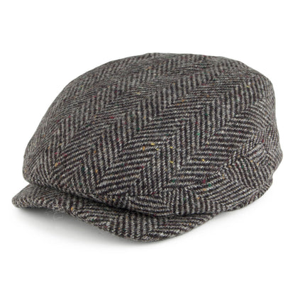 Failsworth Hats Donegal Windsor Extended Bill Flat Cap - Charcoal