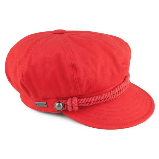 Betmar Hats Fisherman Baker Boy Cap - Red